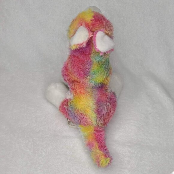 Plush Parade Tie Dye Montana Dog Zoey 10" Colorful Wolf Stuffed Animal Hamilton - Picture 5 of 10